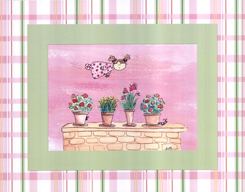 Framed Flyby Fairy -Flowerpots Print