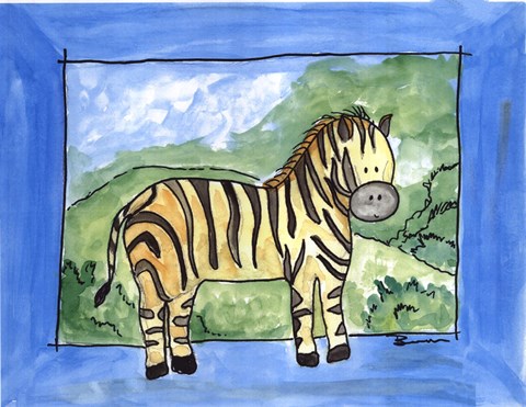 Framed Zebra Print