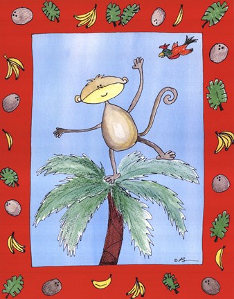 Framed Monkeying Around Print