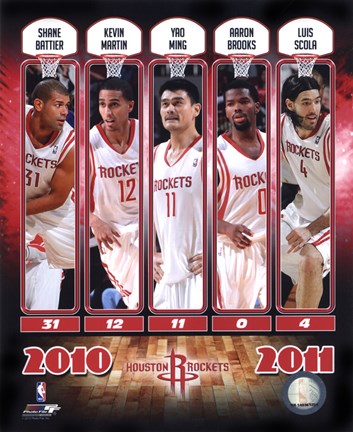 Framed 2010-11 Houston Rockets Team Composite Print