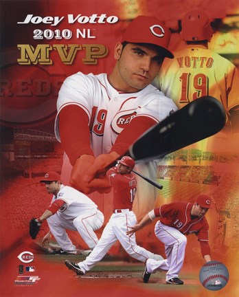 Framed Joey Votto 2010 National League MVP Portrait Plus Print
