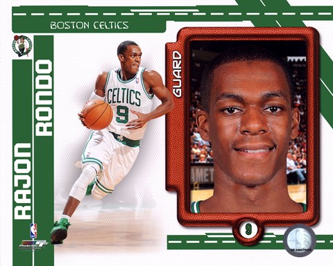 Framed Rajon Rondo 2010-11 Studio Plus Print