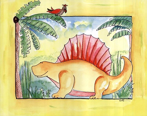 Framed Dimetrodon Chillin Print