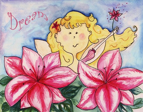 Framed Hibiscus with Blonde Print