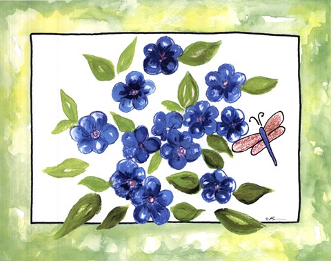 Framed Petunia in Spring Print