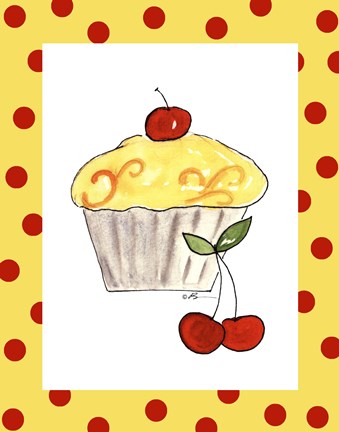 Framed Lemon Cupcake Print