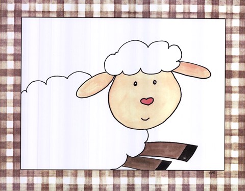 Framed Here's Looking at You - Sheep Print