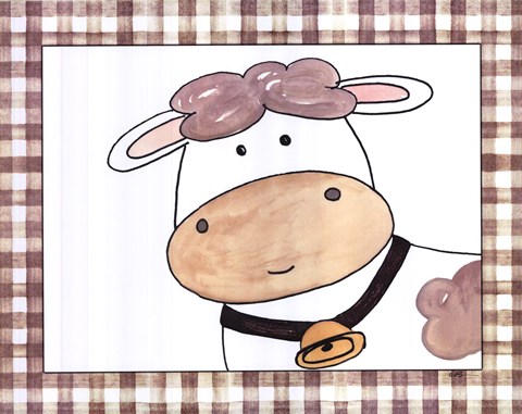 Framed Here's Looking at You - Cow Print