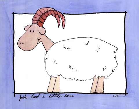 Framed Little Ram Print