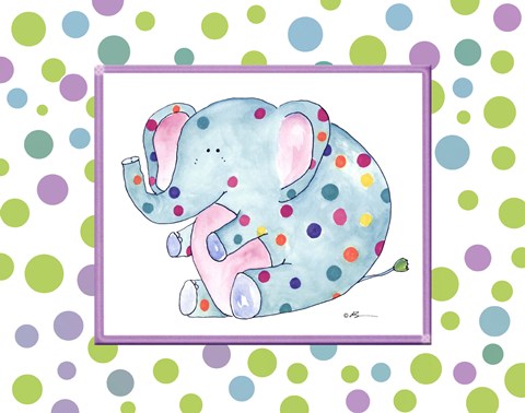 Framed Groovy Elephant Print