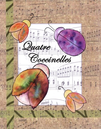 Framed Quatre Coccinelles Print