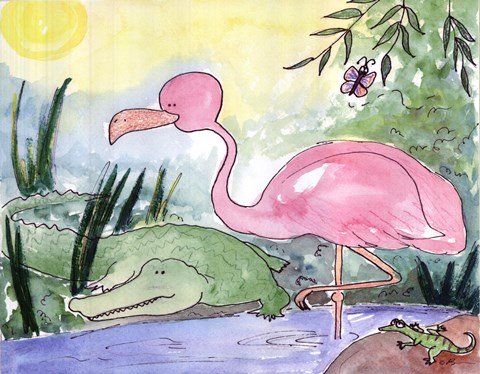 Framed Swamp Livin Print