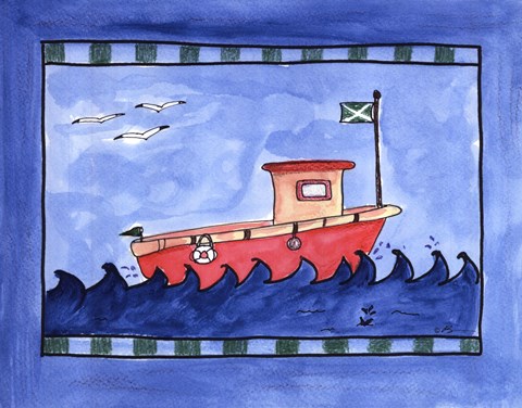 Framed Tugboat Print