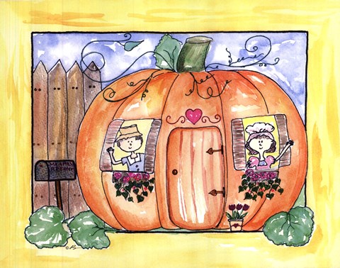 Framed Mr and Mrs Pumpkin Eater Print