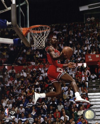 Framed Michael Jordan 1987 Slam Dunk Contest Print