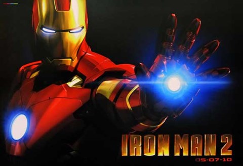 Framed Iron Man 2 Close Up Print