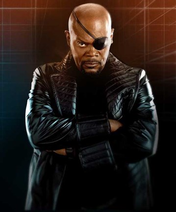 Framed Iron Man 2 Nick Fury Print