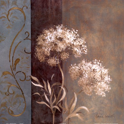 Framed Delicate Beauty in Blue I Print