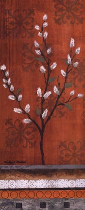 Framed Willow Stems II - close up Print