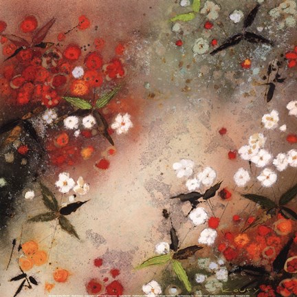 Framed Garden in the Mist XII small Print