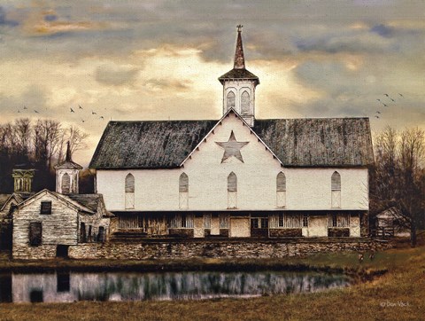 Framed Star Barn Print
