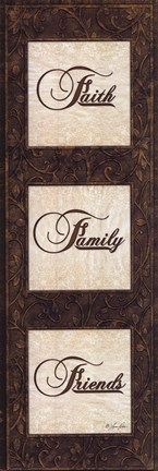 Framed Faith, Family, Friends Print