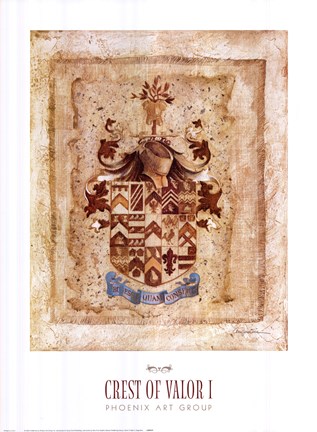 Framed Crest of Valor I Print