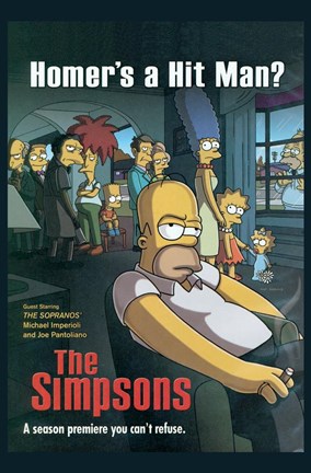 Framed Simpsons Homer's a Hit Man? Print