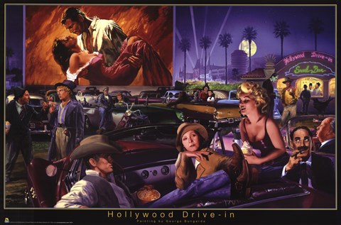 Framed Hollywood Drive-In Print