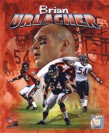 Framed Brian Urlacher 2011 Portrait Plus Print