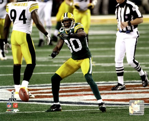 Framed Donald Driver Action from Super Bowl XLV Print