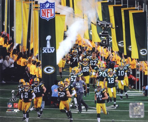 Framed Green Bay Packers Super Bowl XLV Introduction Print