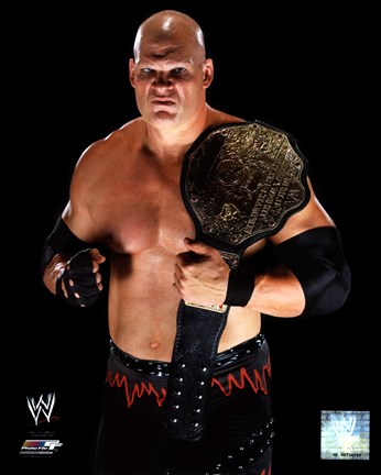Kane 2010 Posed with Championship Belt Fine Art Print by Unknown at ...