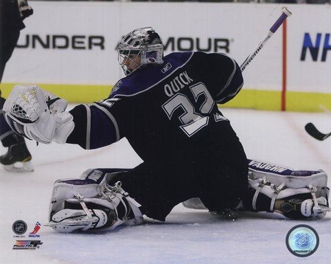 Framed Jonathan Quick 2010-11 Action Print