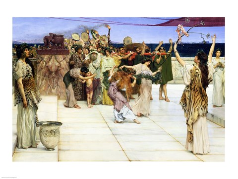 Framed Dedication to Bacchus, 1889 Print