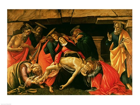 Framed Lamentation of Christ. c.1490 Print