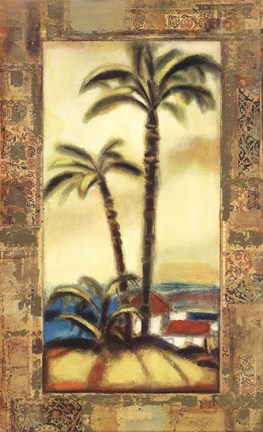 Framed Tropical Gold II Print