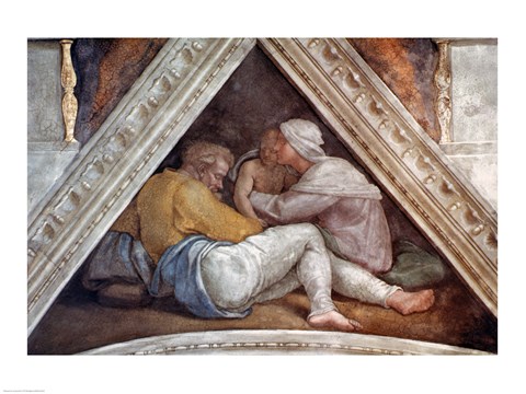 Framed Sistine Chapel Ceiling: The Ancestors of Christ Print