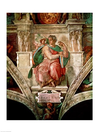 Framed Sistine Chapel Ceiling: The Prophet Isaiah Print