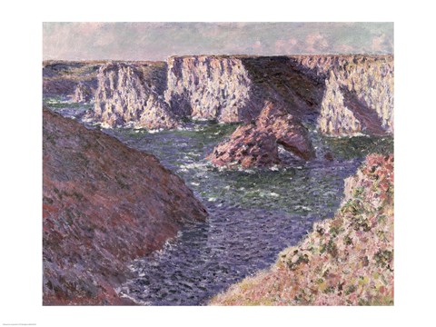 Framed Rocks of Belle Ile, 1886 Print