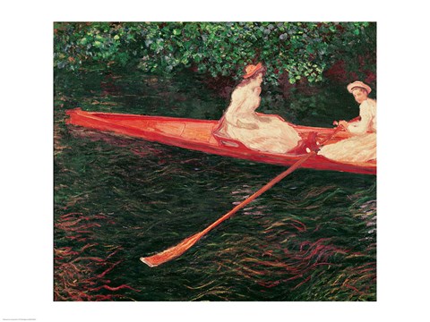 Framed Boating on the Epte, c.1890 Print