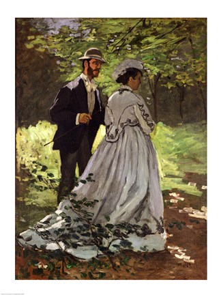The Promenaders, or Bazille and Camille by Claude Monet
