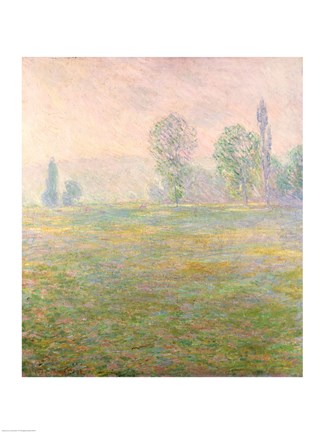 Framed Meadows in Giverny, 1888 Print