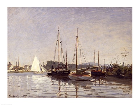 Framed Pleasure Boats, Argenteuil, c.1872-3 Print
