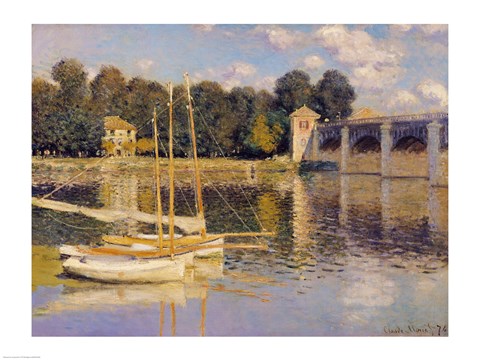 Framed Bridge at Argenteuil, 1874 Print