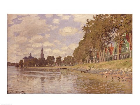 Framed Zaandam (Holland) 1871 Print