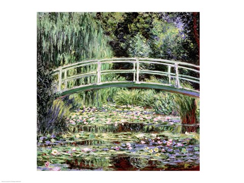 Framed White Waterlilies, 1899 Print