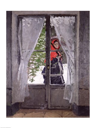 Framed Red Cape (Madame Monet) c.1870 Print