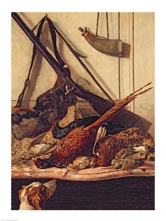 Framed Hunting Trophies, 1862 Print