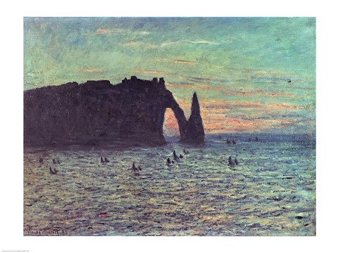 Framed Hollow Needle at Etretat, 1883 Print